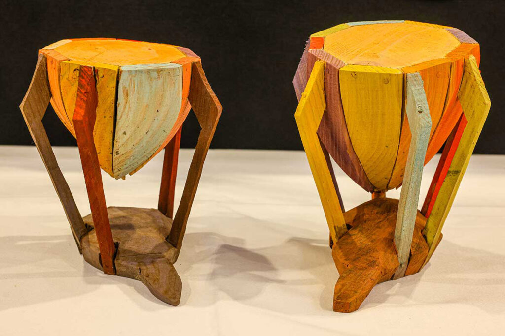 Holzpauken des Künstlers Michael Lauss